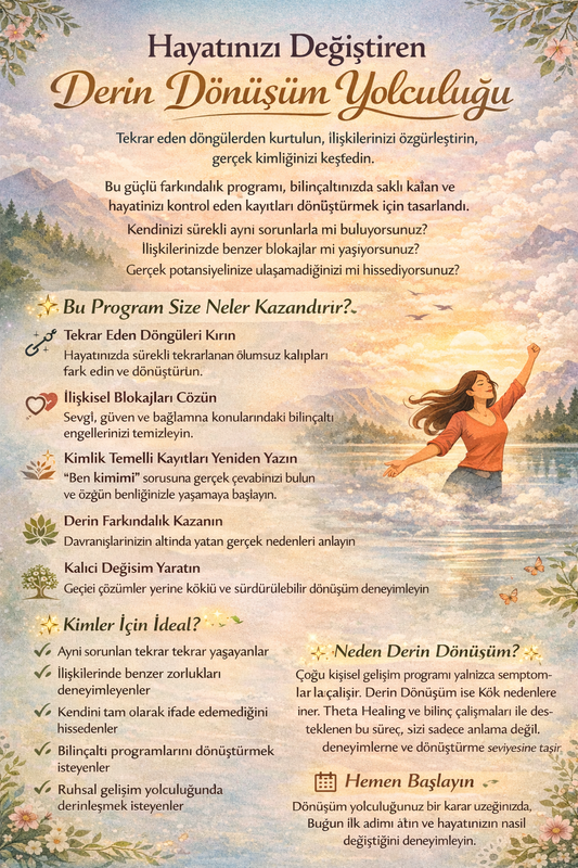 DERİN DÖNÜŞÜM & Kalıpları fark et, frekansını dönüştür.